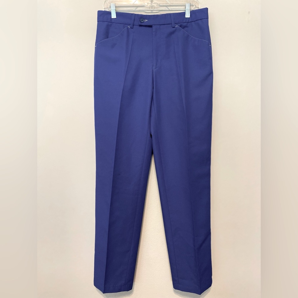 Stromberg Blue Flat Front High Wicking Chino Golf Slacks Pants Mens Size 32x31